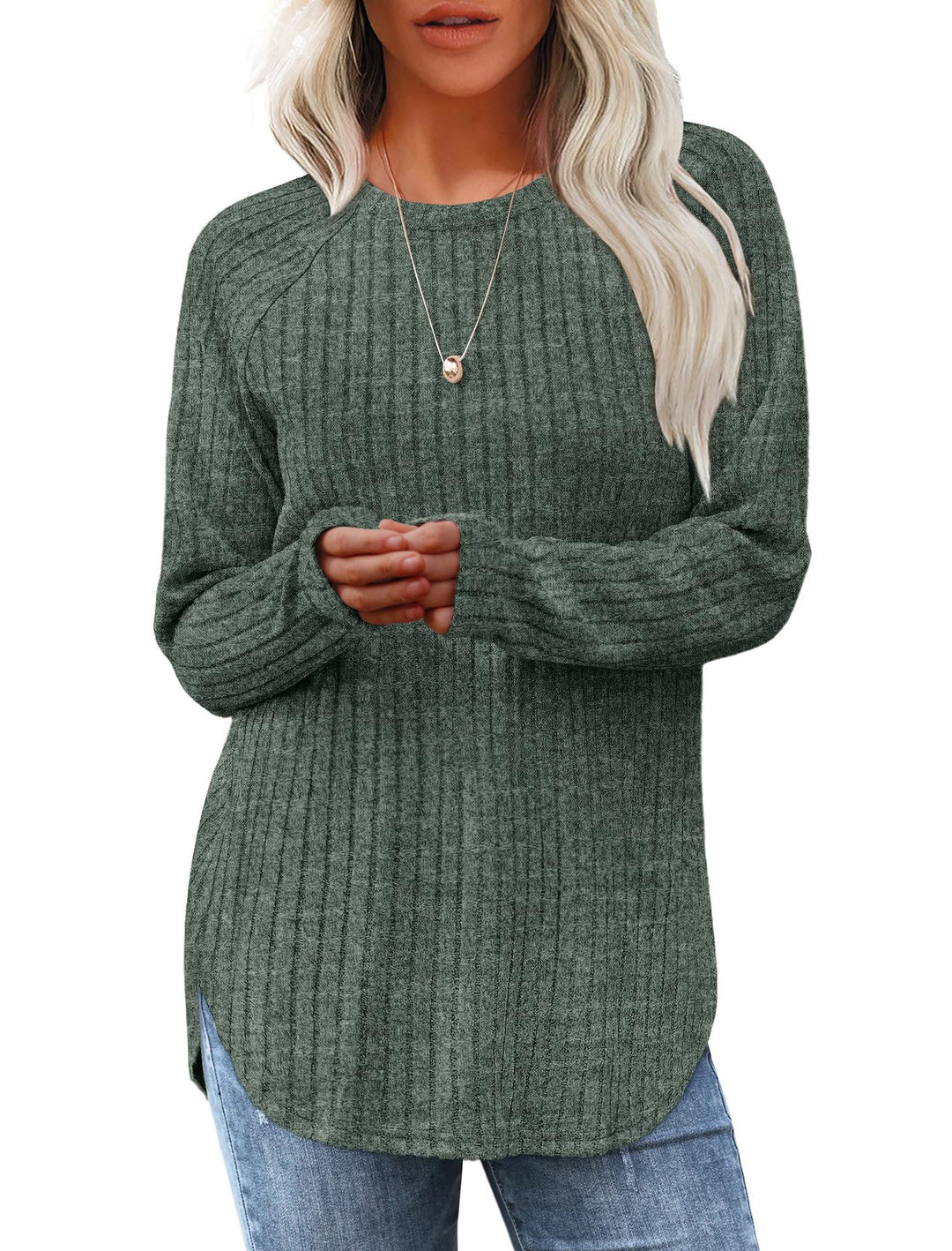 Dame alsidig strikpullover Stilla