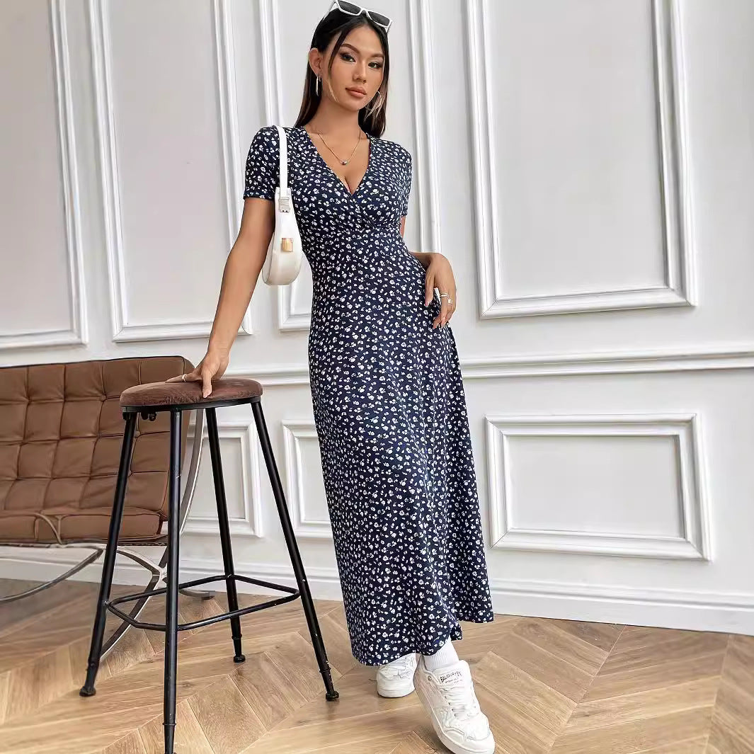 Dame Maxikjole med blomstret print Stilla