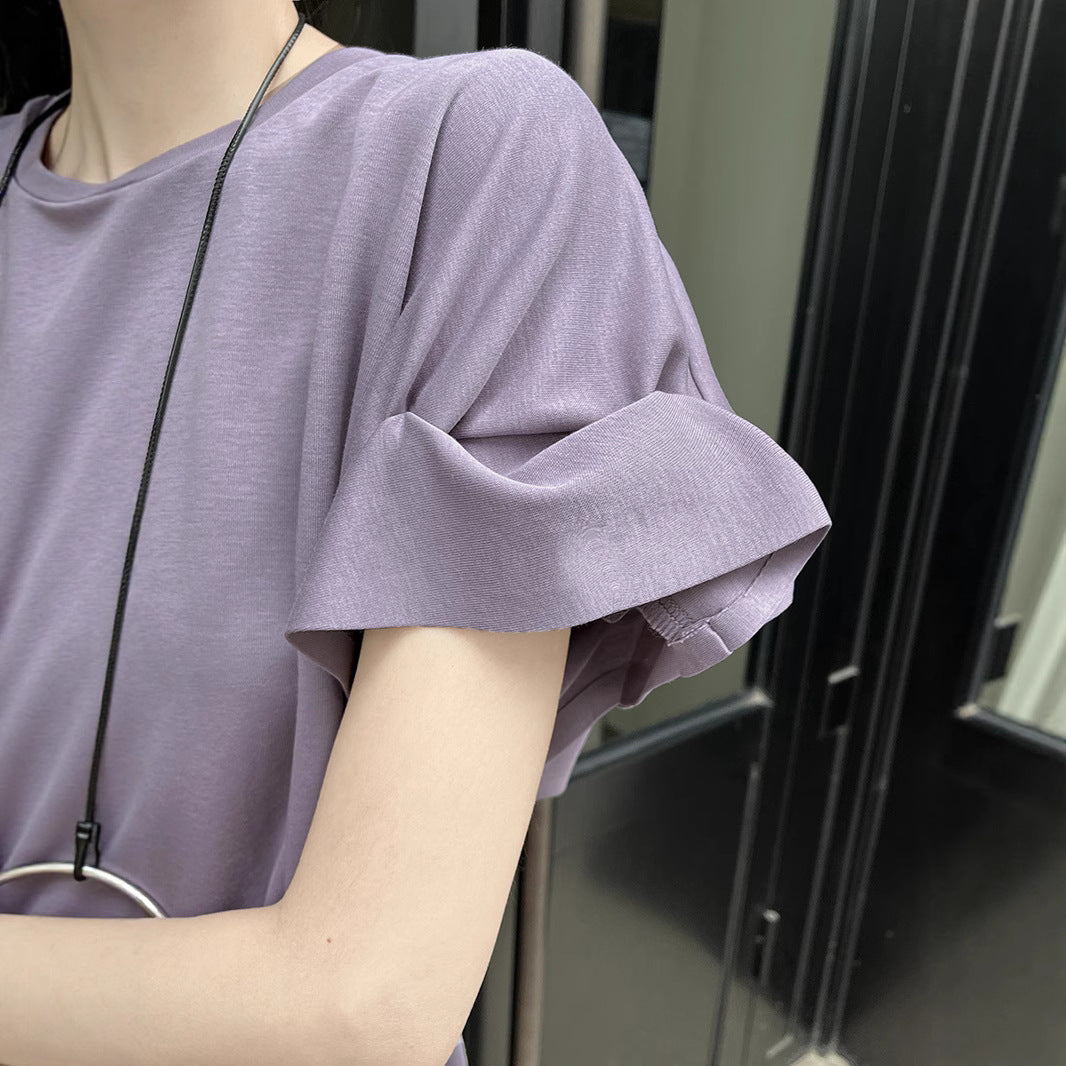 Dame afslappet oversized T-shirt med voluminøse ærmer Stilla
