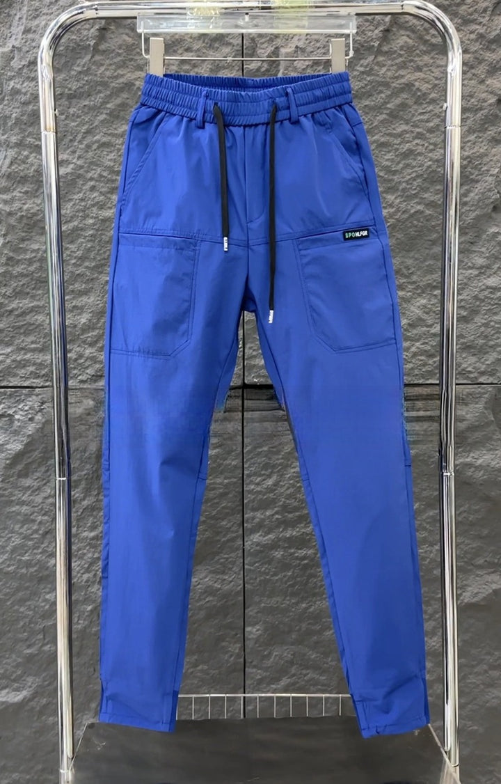 Herren nan sporty Cargojoggerbukser med elastisk talje, snøre og konisk benafslutning Skovae