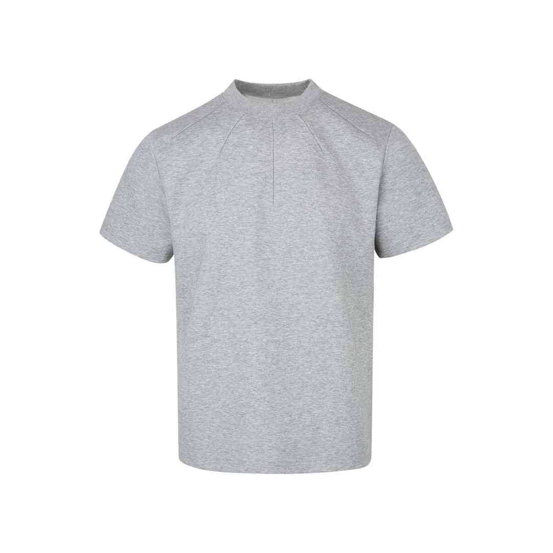 Herrer moderne T-shirt med høj krave og struktureret finish Stilla