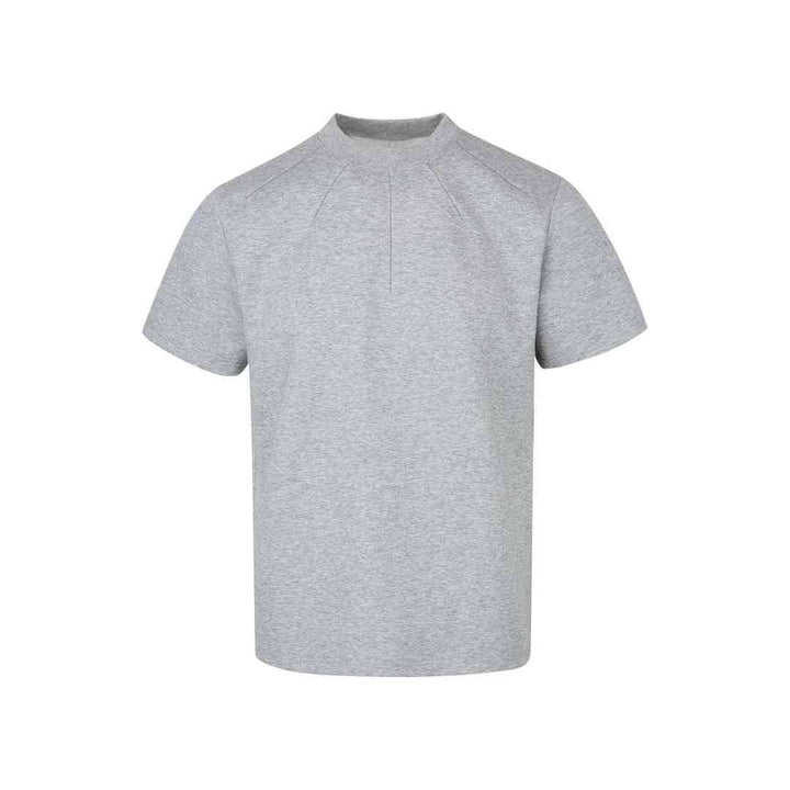 Herrer moderne T-shirt med høj krave og struktureret finish Stilla