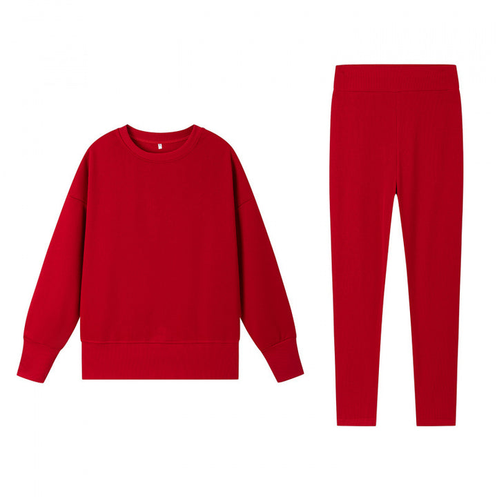 Damer hyggeligt sports sæt med løstsiddende sweatshirt og tætsiddende leggings Stilla