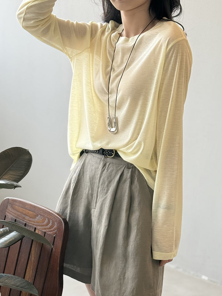 Dame elegant longsleeve-shirt lavet af åndbart materiale Stilla