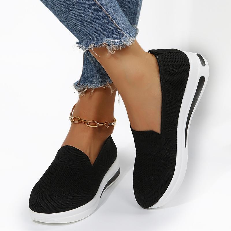 Dame behagelige Slip-On sneakers med åndbart overmateriale og skridsikker sål Stilla