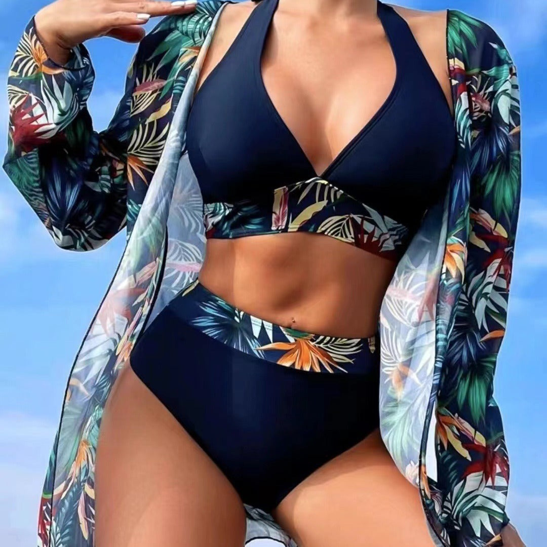 Dame badshorts sæt med blomstret cover-up Stilla