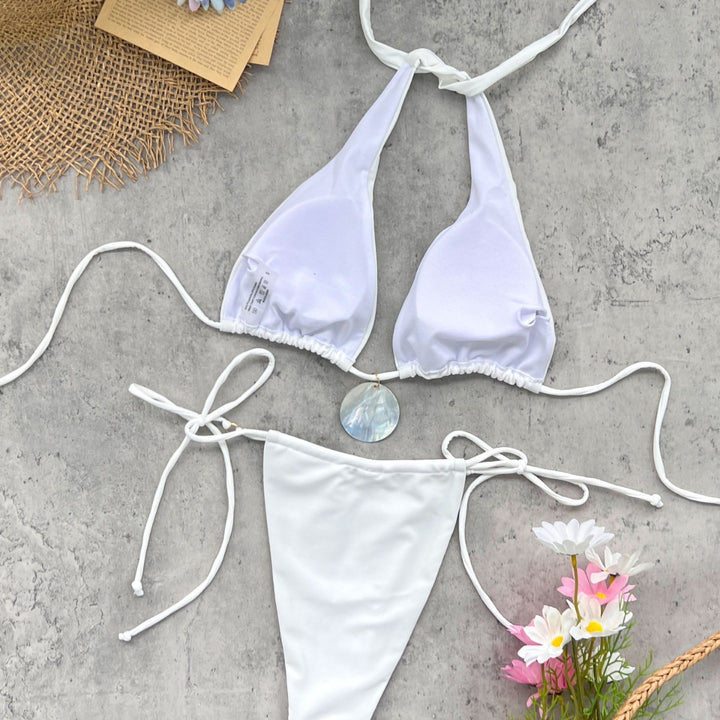 Dame bikini sæt med justerbare stropper og elegant trekant design Stilla