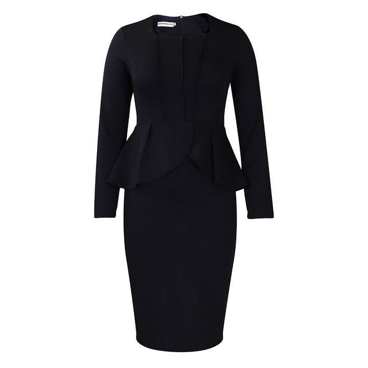Dame etuikjole med peplum-formet kant Stilla