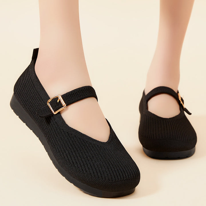 Damer Elegant og komfortabel Ballerina med justerbar rem og elastisk overdel Stilla