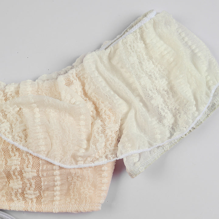 Dame to-delt med elegant bandeau-overdel og gennemsigtig maxi-nederdel Stilla
