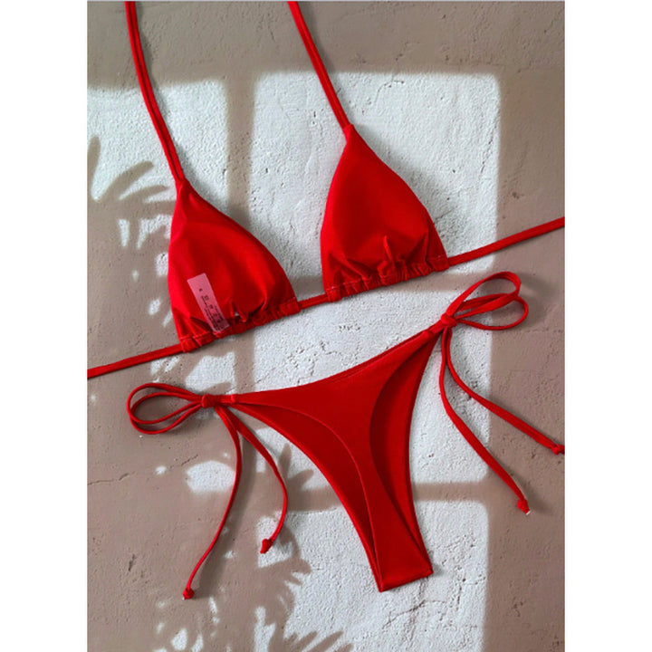 Dame Triangel-Bikini med justerbare snørredetaljer Skovae
