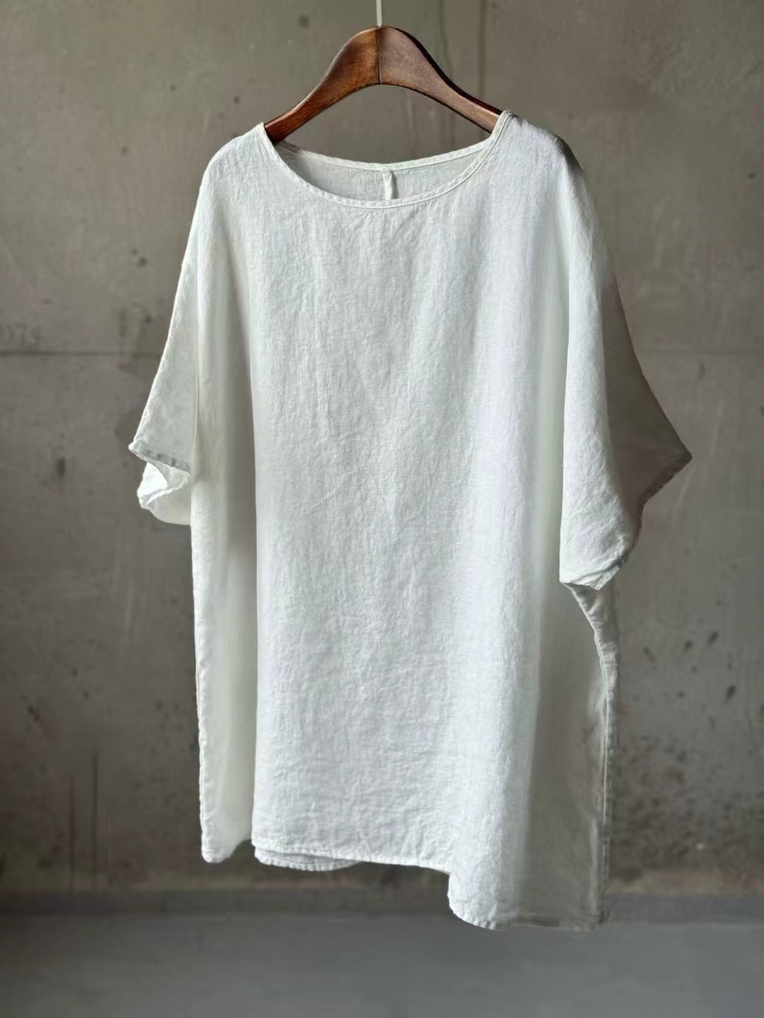 Dame Relaxed Fit Linned Tunika Top Stilla
