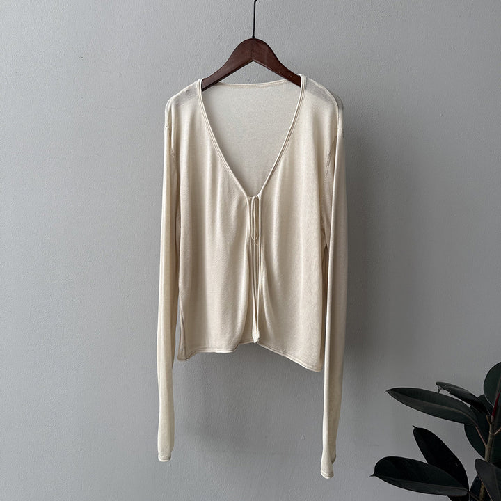 Damer afslappet cardigan med åbne front Stilla