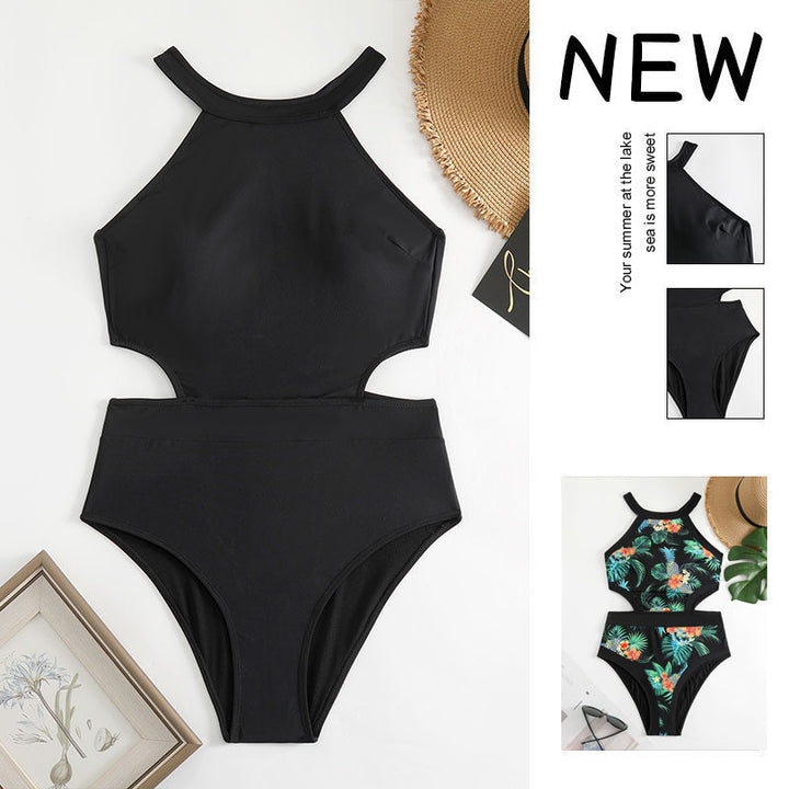 Dame én-dels badedragt med moderne cut-out-design og sporty stropper Stilla