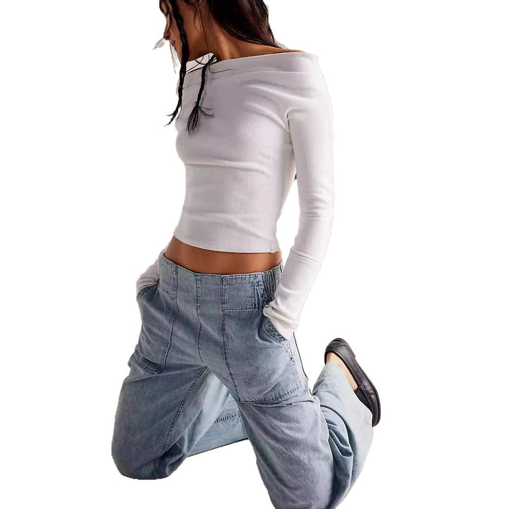 Dame afslappede brede jeans Stilla