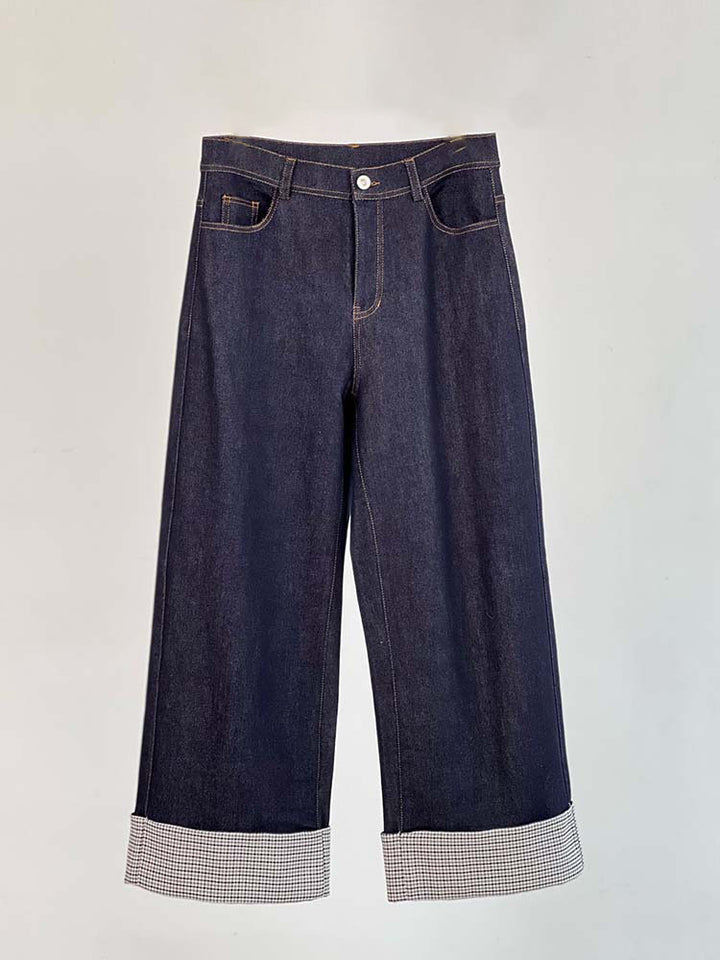Damer Løst skåret jeans med moderne firkantet kant og kontrastdetaljer Stilla