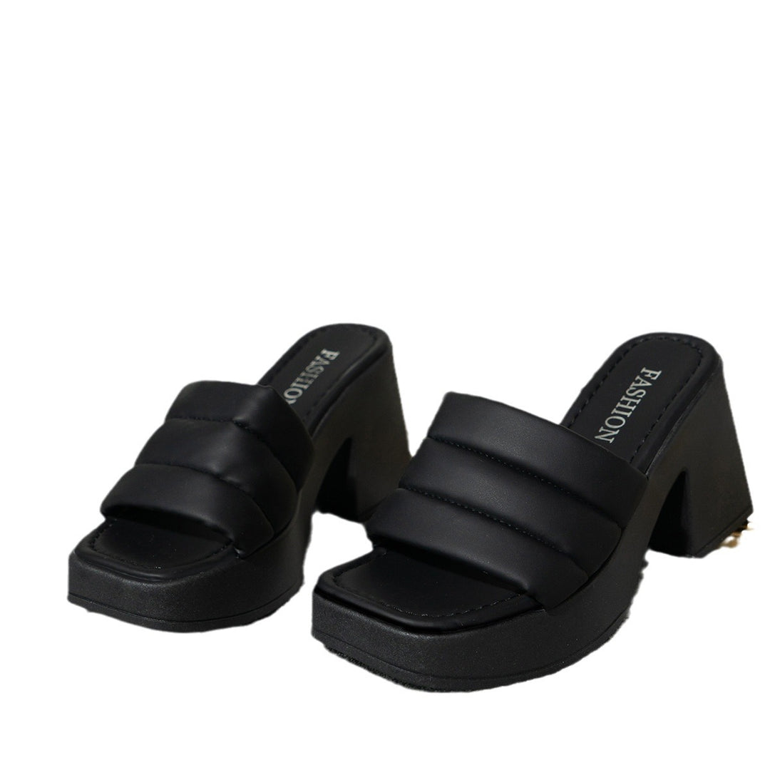 Dame Plateau-sandaler med bred, polstret rem og stabil sål Stilla