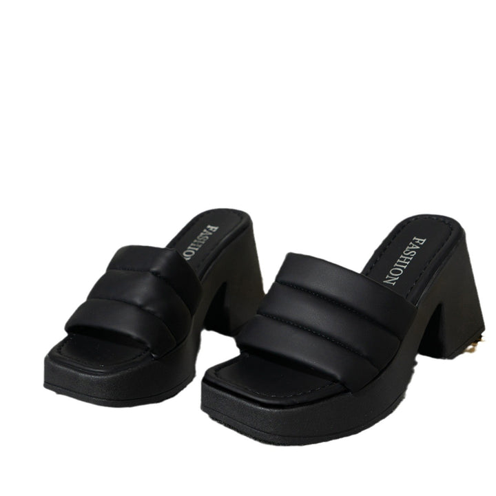 Dame Plateau-sandaler med bred, polstret rem og stabil sål Stilla