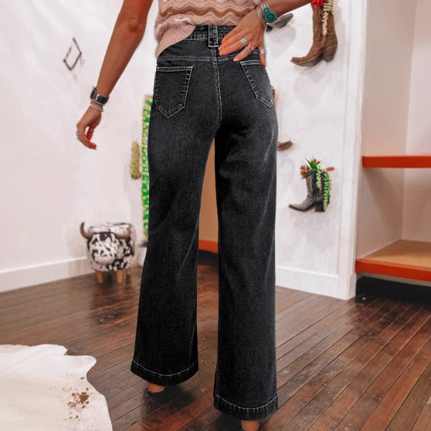 Dame Løst skåret Jeans med høj talje Stilla