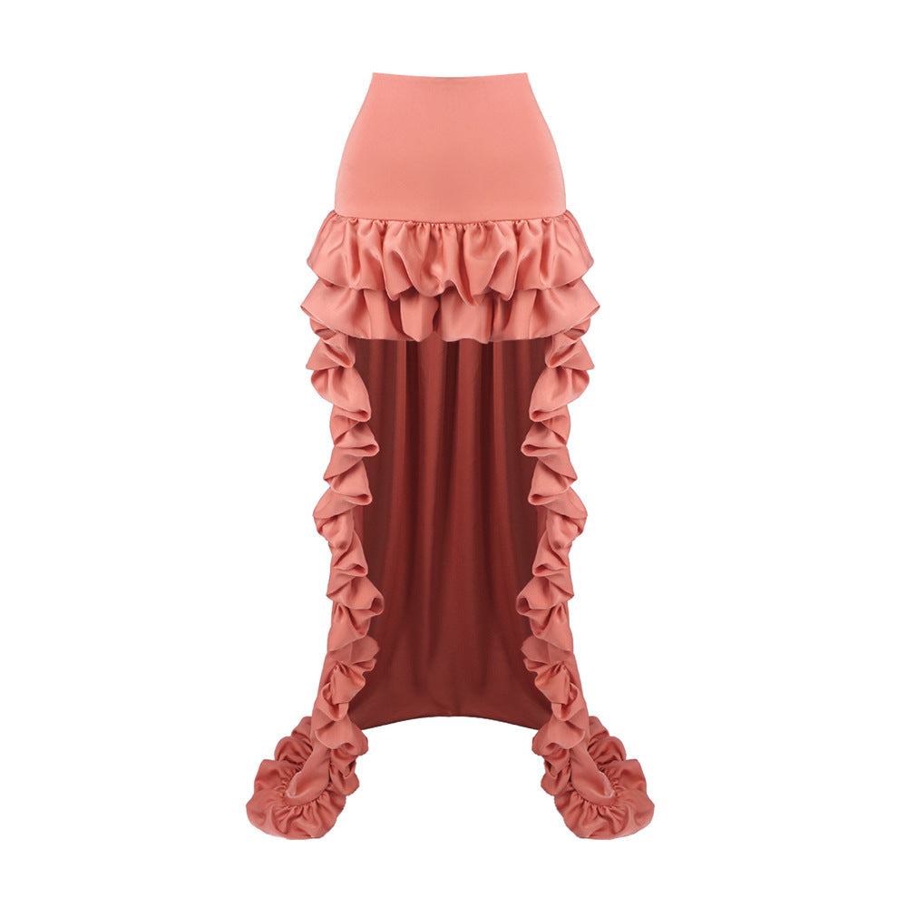 Damer High-Low Nederdel med voluminøse ruffles detaljer Skovae