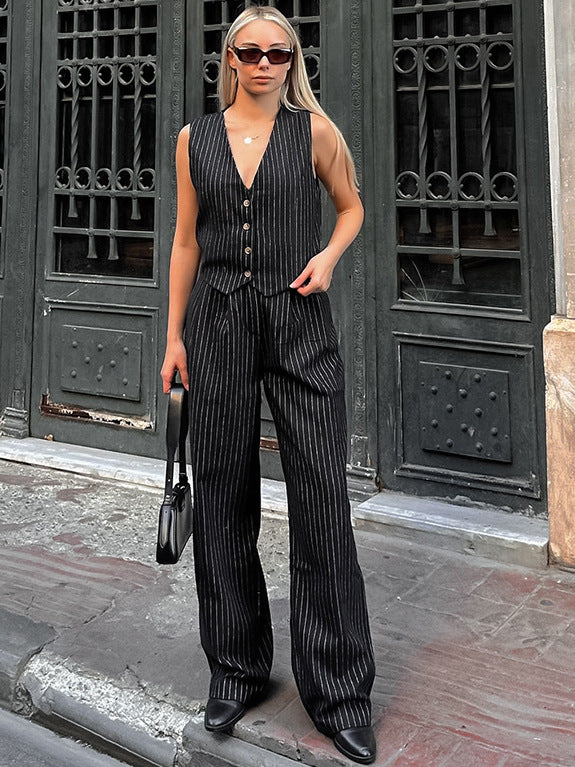 Dame jakkesæt-jumpsuit med smal pasform og figursyet design Stilla