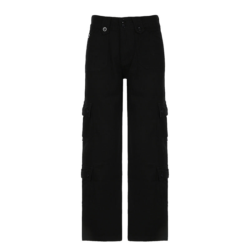 Damen Cargo-Hose mit praktischen Seitentaschen und hohem Bund Skovae