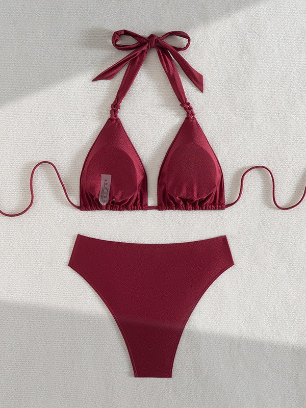 Dame Højskåret Triangle Bikini Sæt Stilla