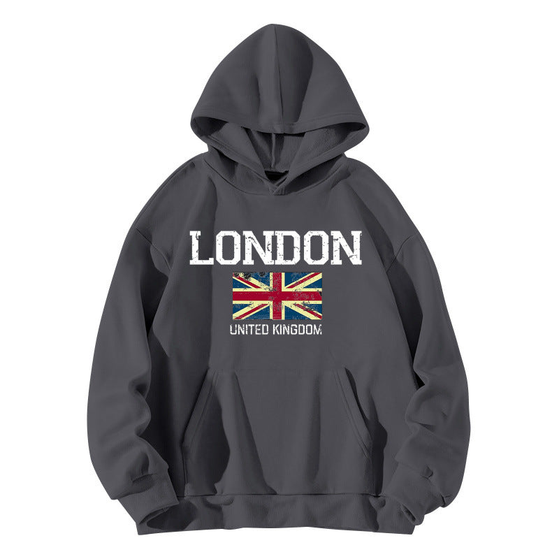 Kvinders hoodie i urban London stil med kængurulomme og komfortabel pasform Skovae