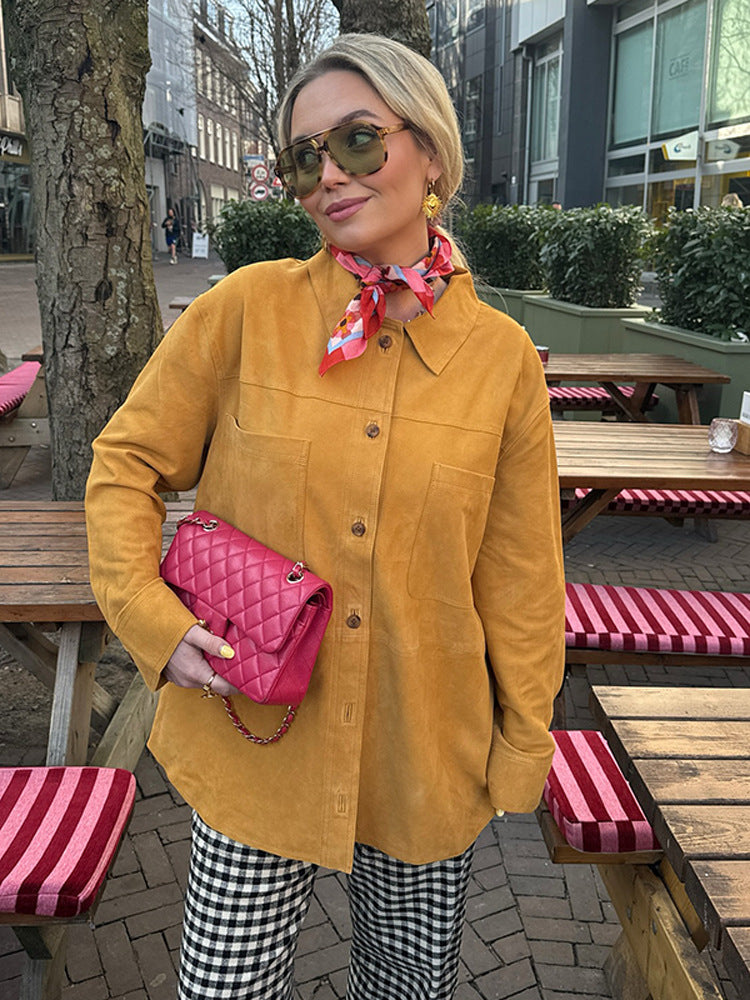 Dame Suede Overshirt Stilla