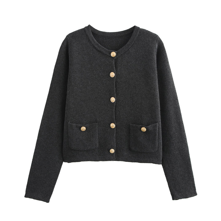 Femme Knap-Op Strikcardigan Stilla