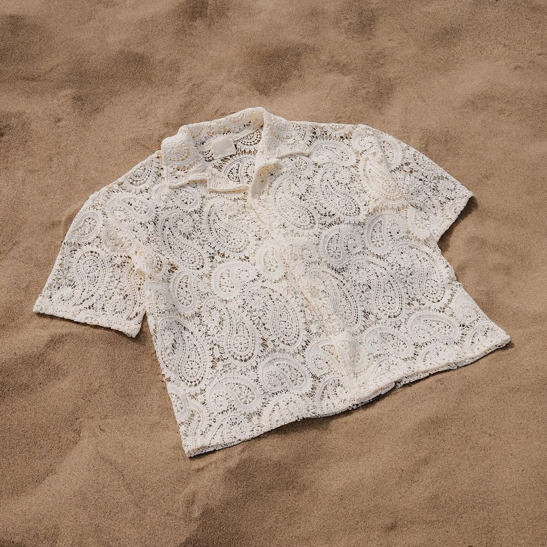Dame spidsbluse i elegant paisleydesign Stilla