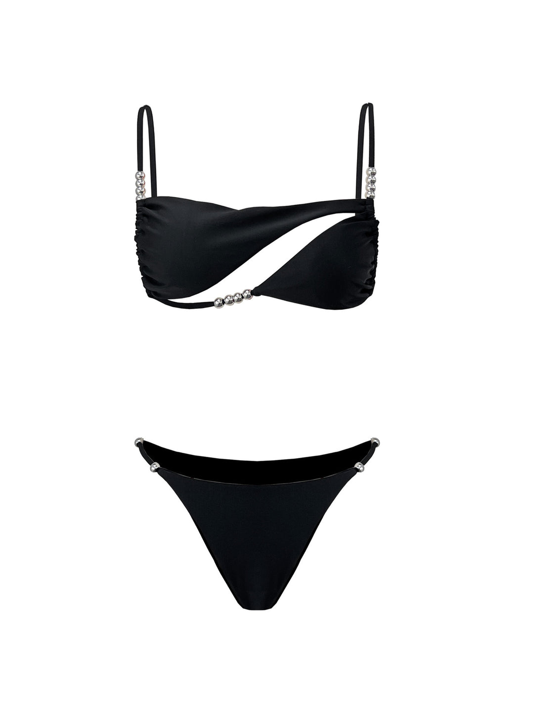 Dame bikini-sæt med luksuriøse smykkedetaljer og legende draperinger Stilla