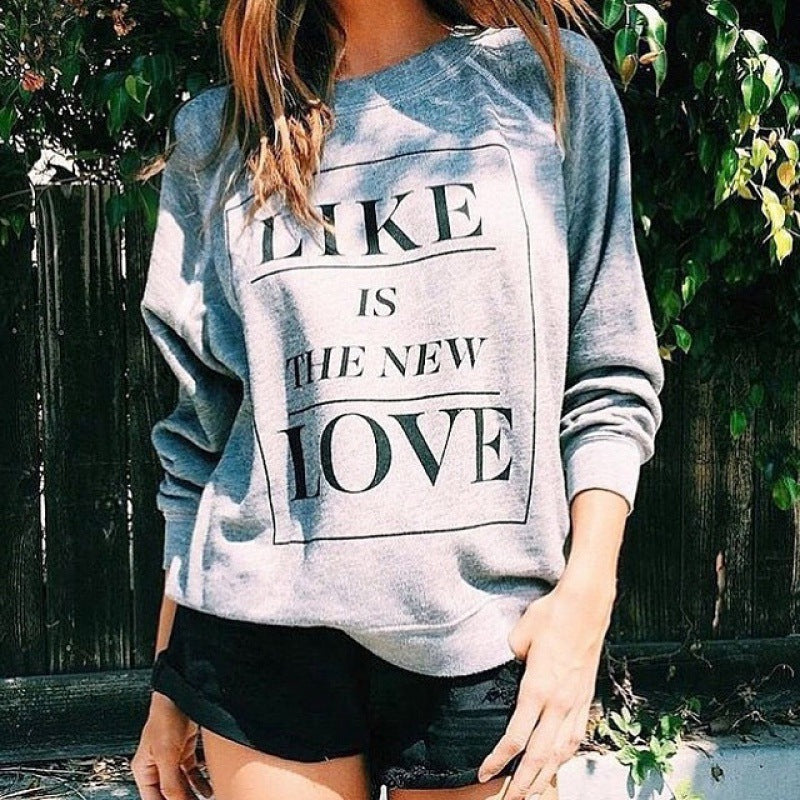 Kvinders sweatshirt med kreativ skrift og afslappet pasform Stilla