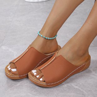 Dame hal shoes med åben tåområde og behagelig sål Stilla