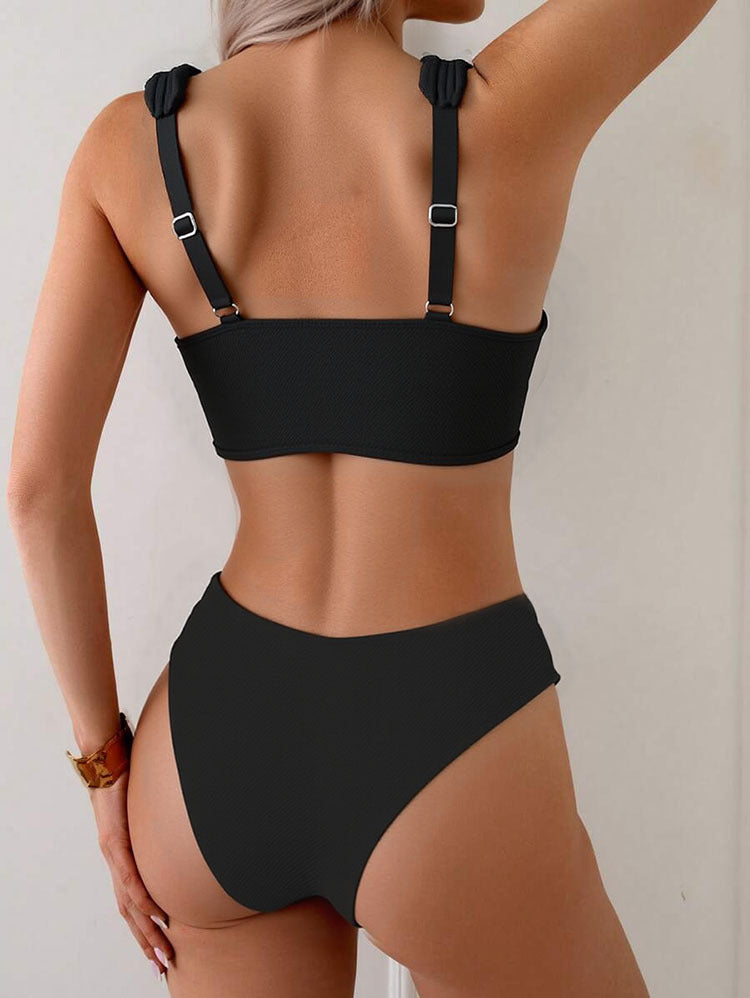 Dame bandeau bikini med brede stropper Skovae