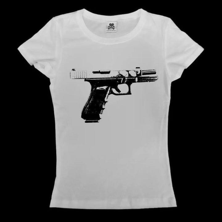 Dame Print-T-shirt med grafisk design Skovae