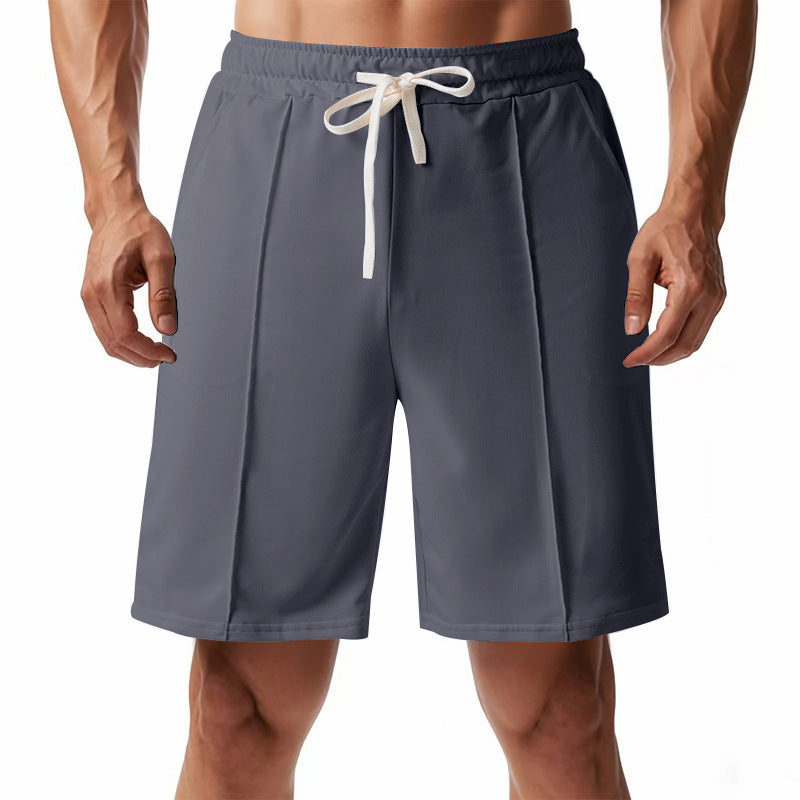 Herren knælange Relax-Bermuda med flad press fold, elastisk tunneltræk og sidelommer Skovae