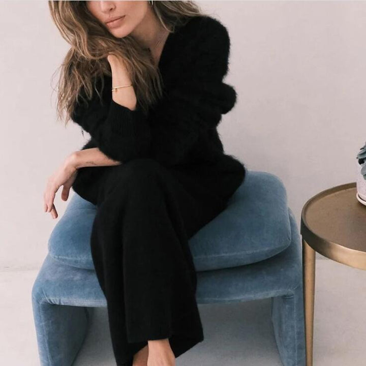 Damer hyggelig cardigan med voluminøse ærmer og elegante knapdetaljer Stilla