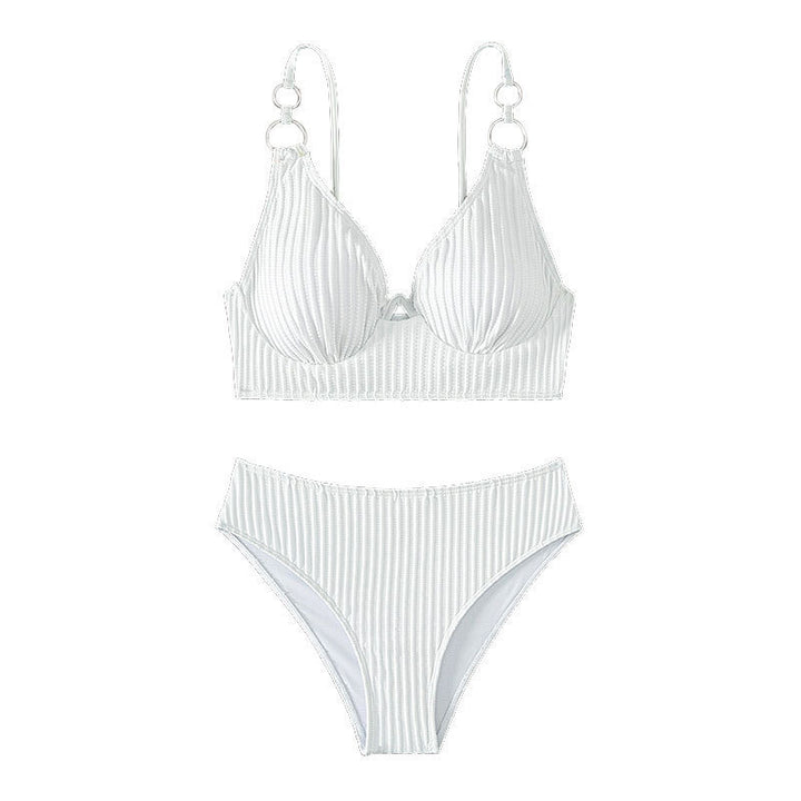Dame triangel-bikini med smart ringdetalje Skovae