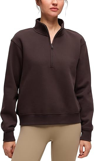 Dame sporty fleece pullover med ståkrave Stilla