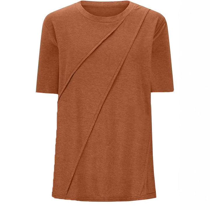 Dame T-shirt med stilfuld drapering Stilla