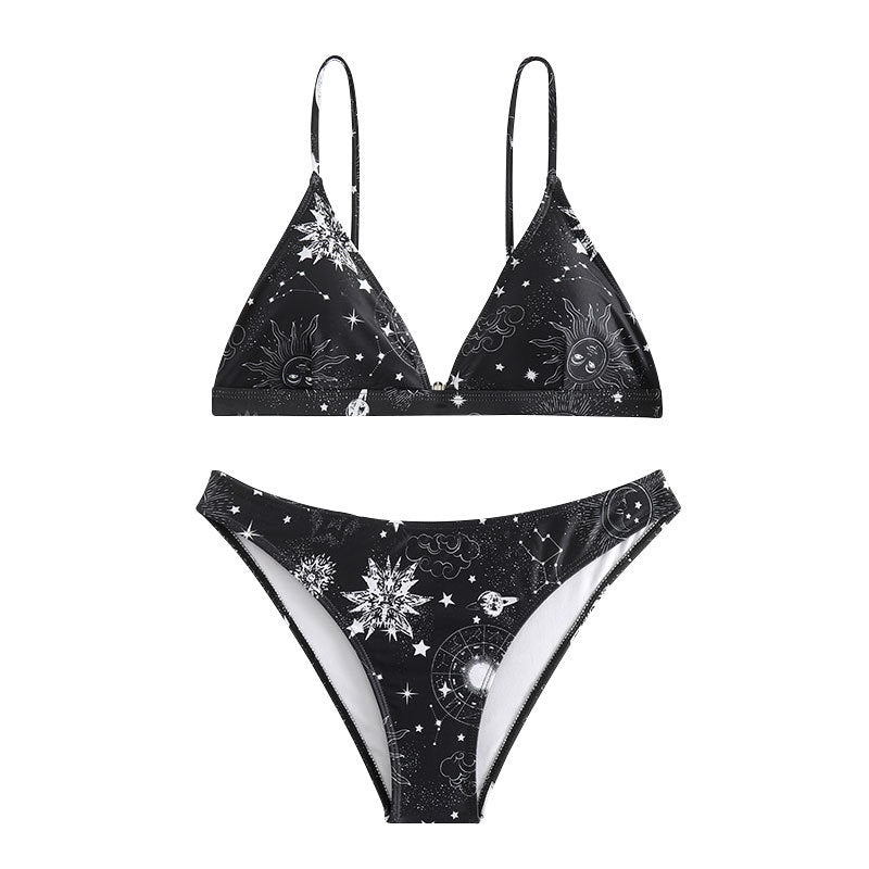 Dame triangel-bikini med legende stjernedesign Skovae