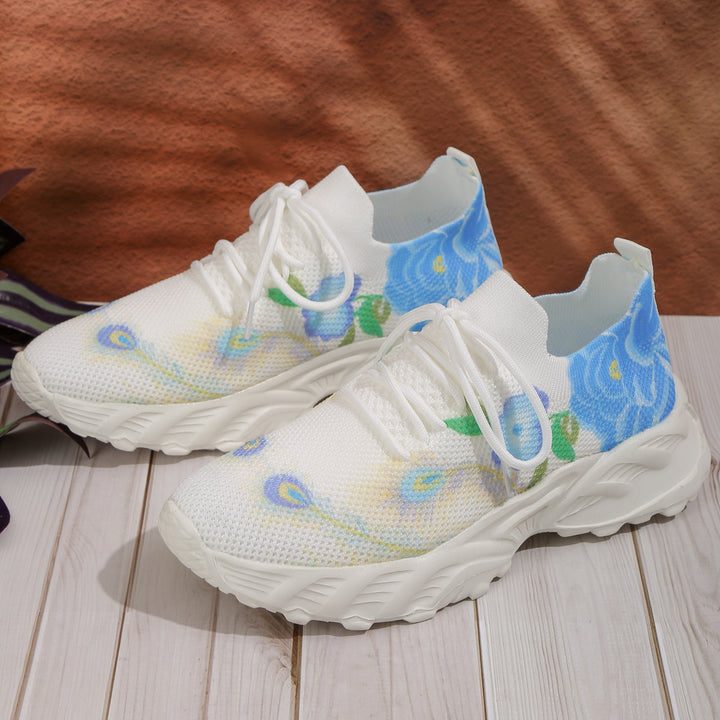 Dame Åndbare Sneakers med blomsterdesign og skridsikker sål Stilla
