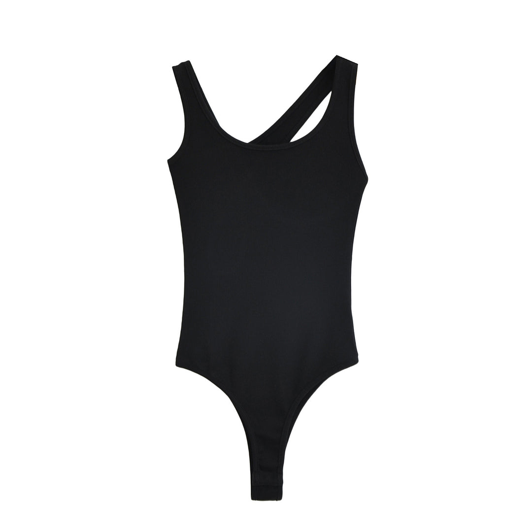 Dame Sporty bodysuit med asymmetrisk strop-design og høj kvalitets strækmateriale Stilla