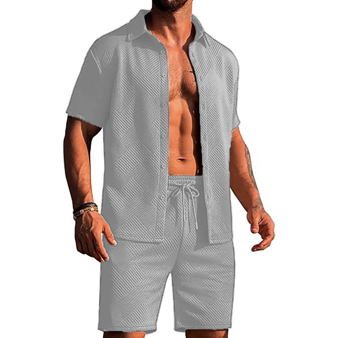 Herrer moderne shorts og top sæt med struktureret design Stilla