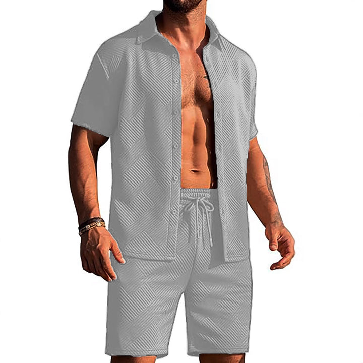 Herrer moderne shorts og top sæt med struktureret design Stilla