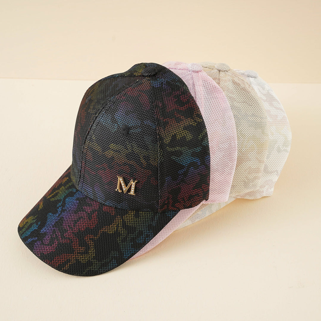 Dame Mode Baseball-cap med stilfuldt mesh-design og glimmer-applikation Skovae