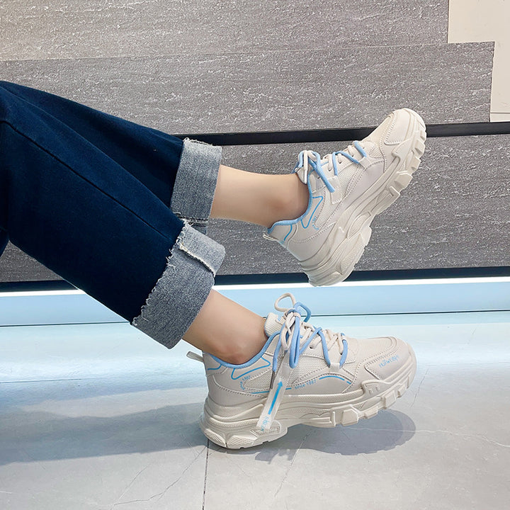 Dame sporty sneakers med skridsikker sål og åndbar overfladestruktur Stilla