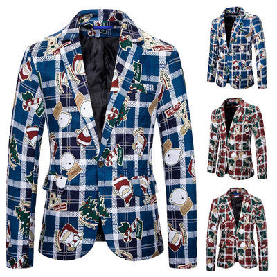 Herrer Festlig Hellighedsprint Blazer Stilla