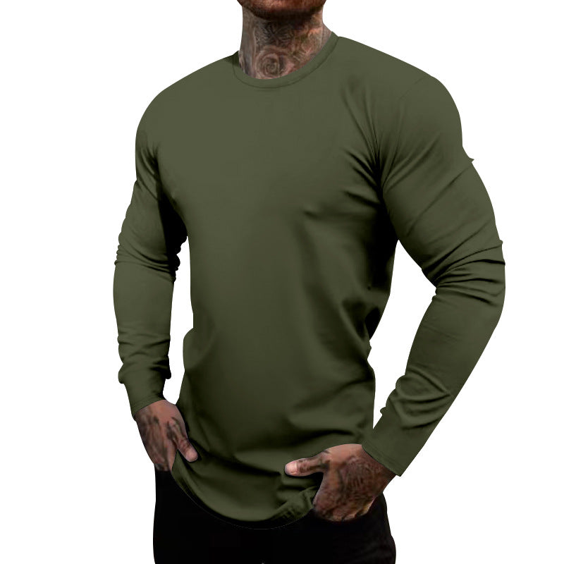 Herre langærmet T-shirt lavet af åndbart materiale med tætsiddende pasform Stilla